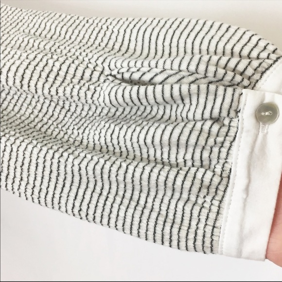 VCUG | Anthropologie Dolan Henley Stripped Top M - Picture 3 of 8